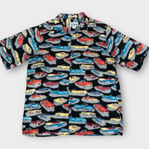 reyn spooner Other - VTG Reyn Spooner Button Up Shirt Mens Large American Classics Car Print
